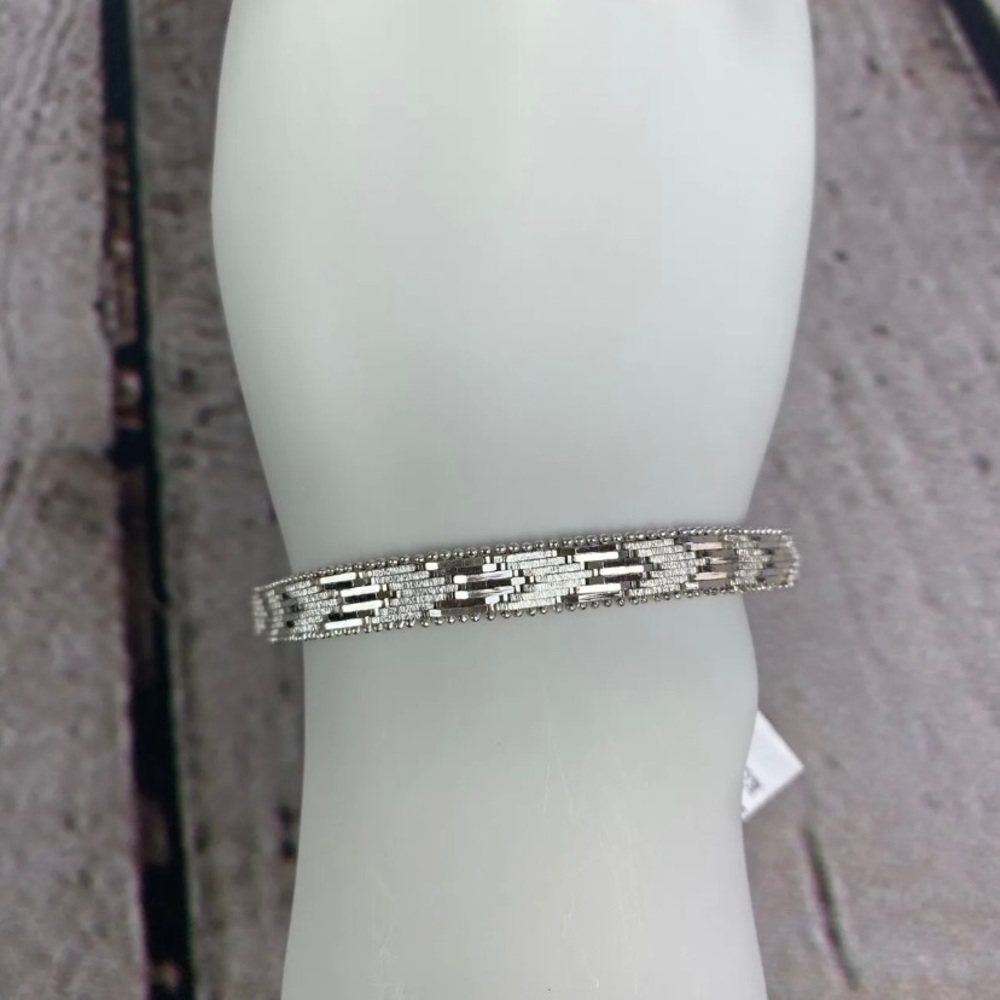 🆕 925 Sparkly Made in Italy Sterling Silver 7inch Bracelet